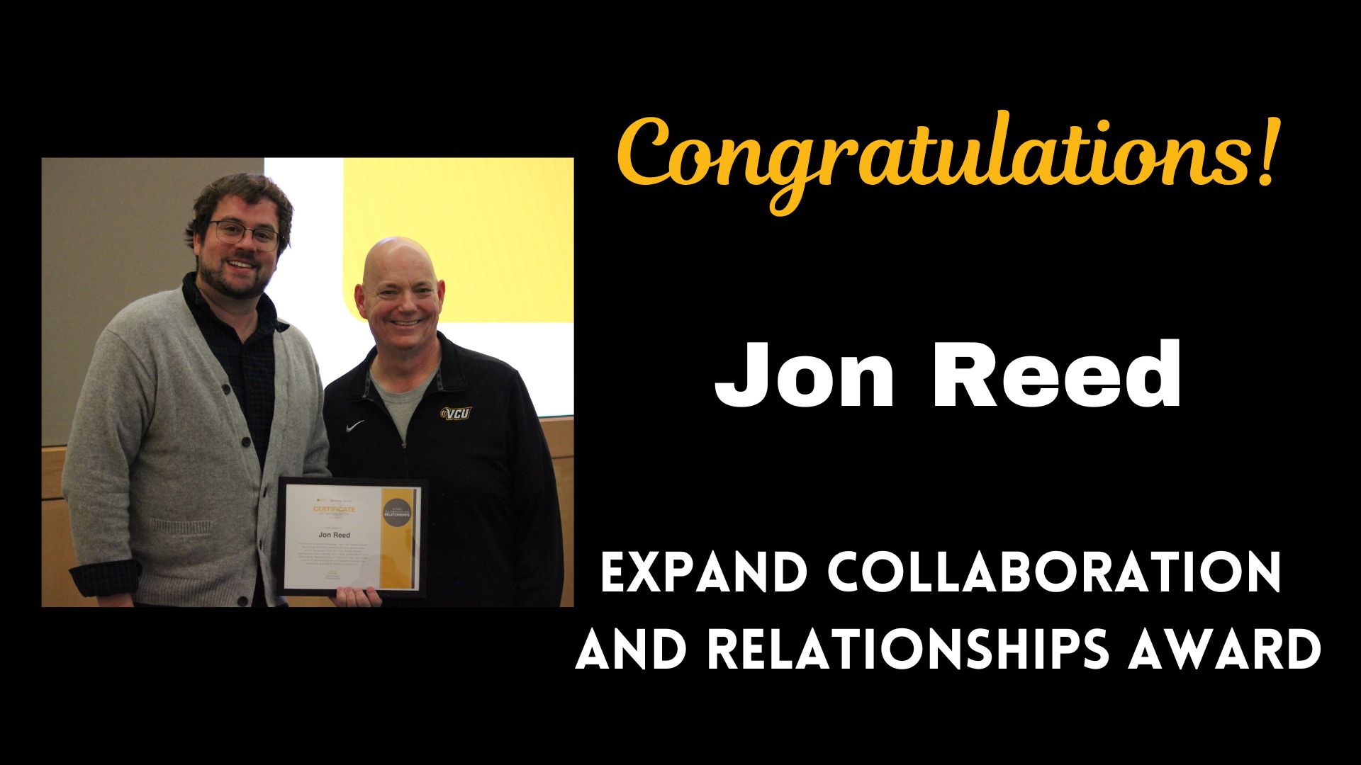 Photo of award winner