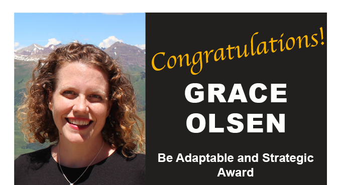 Grace Olsen - Be Adaptable and Strategic Award